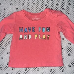 🛍 Cute Little Girls Top Size 0-3 Months 🛍